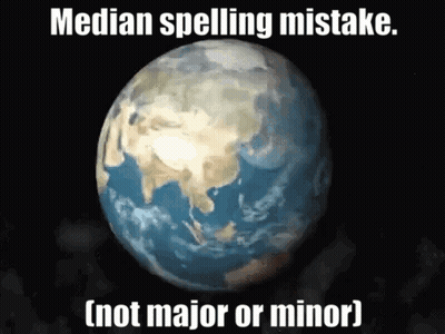Earth With Text Median Spelling Mistake GIF