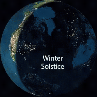 Earth With Winter Solstice GIF