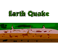 Earthquake Green Text Animation GIF