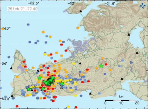 Earthquake Map February 21 21:40 GIF