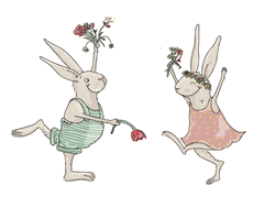 Easter Bunny Couple GIF