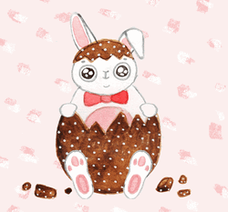 Easter Bunny Cracked Egg Moving Feet Animation GIF