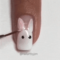 Easter Bunny Nail GIF