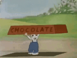 Easter Bunny Running With Chocolate Animation