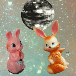 Easter Bunny Statuettes GIF
