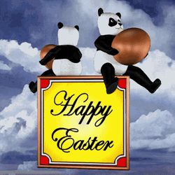 Easter Funny Panda Greeting GIF