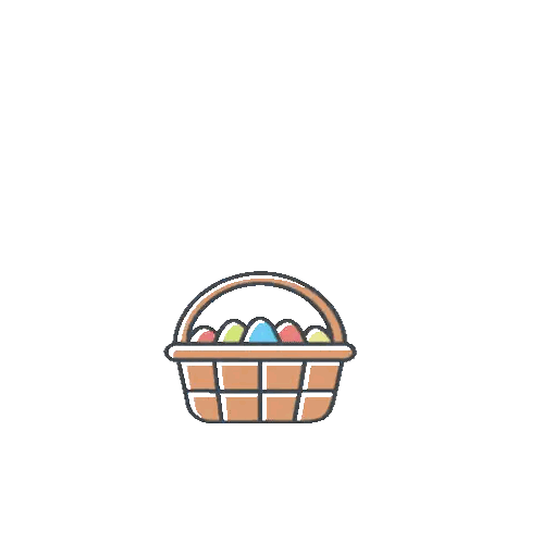 Easter Greeting With Colorful Eggs Sticker