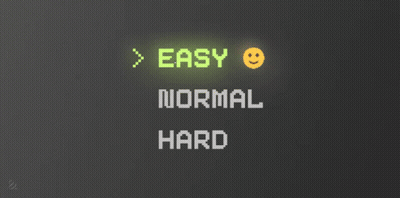Easy Normal Hard Screen With Smiley Face GIF