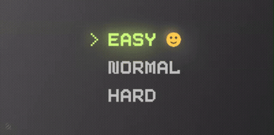 Easy Normal Hard Screen With Smiley Face GIF