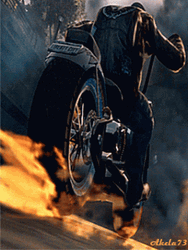Easy Rider Driving On Fire