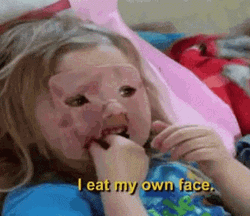 Eat My Own Face Scab GIF