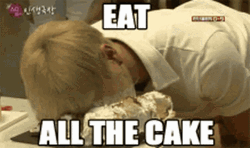 Eating All The Cake GIF