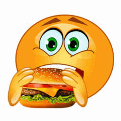 Eating Burger Emoji GIF