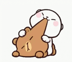 Eating Head Animated Bear GIF