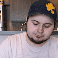 Eating Man Choke Himself GIF