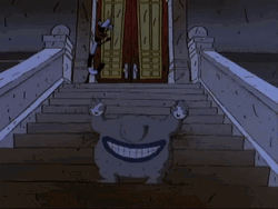 Eating Monster At Stairs Going Inside The House GIF