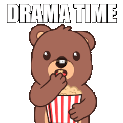 Eating Popcorn Drama Time Sticker GIF