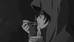 Eating Ramen Dark Aesthetic Anime GIF