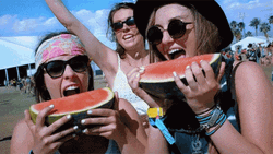 Eating Watermelon Coachella Girls Party GIF