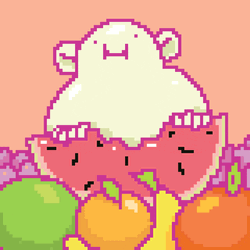 Eating Watermelon Holler Studios Pixel Chew GIF