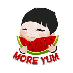 Eating Watermelon More Yum Smile GIF
