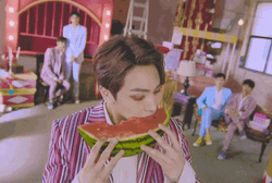 Eating Watermelon PENTAGON Music Video GIF