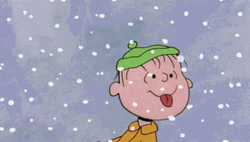 Eats Snow Falling Charlie Brown GIF