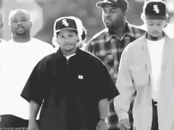 Eazy E Black And White Shot With Gang GIF