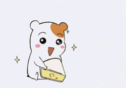 Ebichu Cute Eat Cheese Gulp GIF