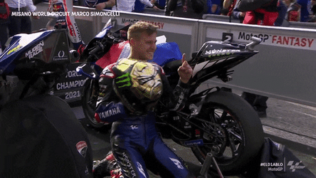 Ecstatic Fabio Quartararo Knelt Down Thankful GIF