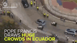 Ecuador Crowd Pope Francis GIF
