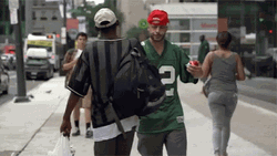Ed Bassmaster Hugging Man On Street GIF