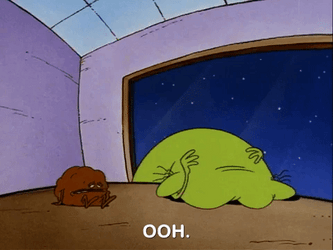 Ed Bighead Talking To A Live Meatball GIF