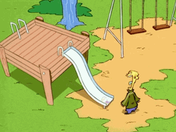 Ed Eating Playground Slide GIF