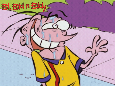 Ed Edd N Eddy Is A Cartoon Character With Tears On His Face GIF