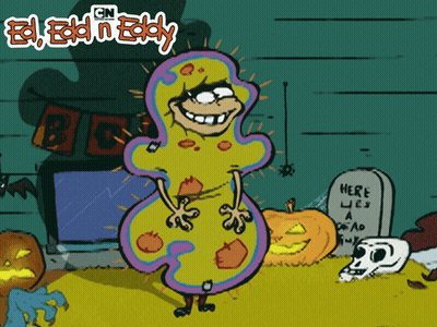Ed Edd N Eddy Standing In Front Of Grave GIF
