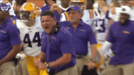 Ed Orgeron Shouting GIF