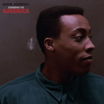 Eddie Murphy Coming To America Poster Smiling GIF
