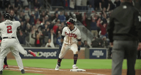 Eddie Rosario Atlanta Braves Celebrates GIF