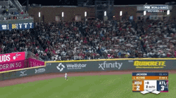 Eddie Rosario Catch The Baseball Ball Reaction GIF