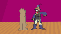 Eddsworld Magician Stabbing A Cardboard GIF