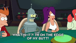 Edge Of My Seat Futurama GIF