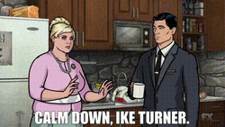 Edie's Wedding Animated Episode Calm Down Ike Turner GIF