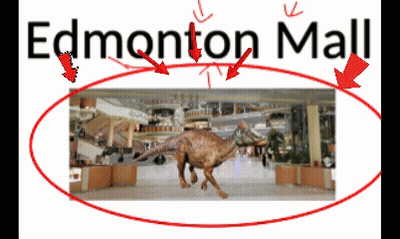 Edmonton Mall Dinosaur Advertisement GIF