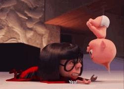 Edna Entertains Floating Jack Jack  GIF