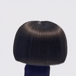 Edna Mode Flipping Shiny Hair GIF