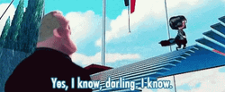 Edna Mode Walking Staircase GIF