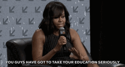 Education Take It Seriously Michelle Obama GIF