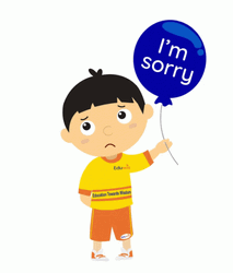 Eduwis Preschool I Am Sorry Balloon GIF