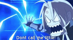 Edward Elric Angry Don't Call Me GIF